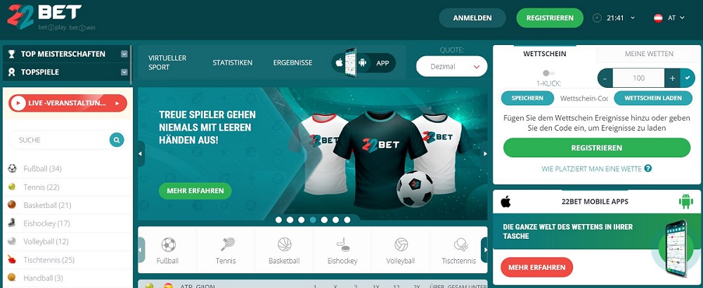 22bet site