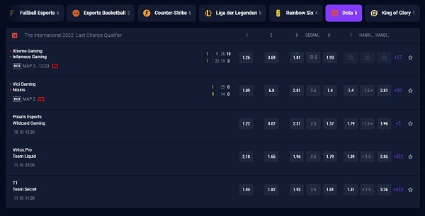 Vulkanbet eSport wetten