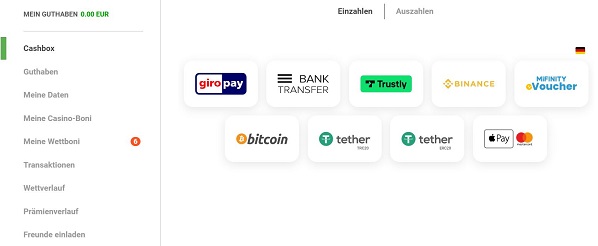 GGBet zahlungsmethoden
