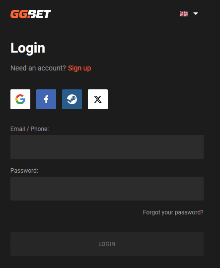 GGBet login