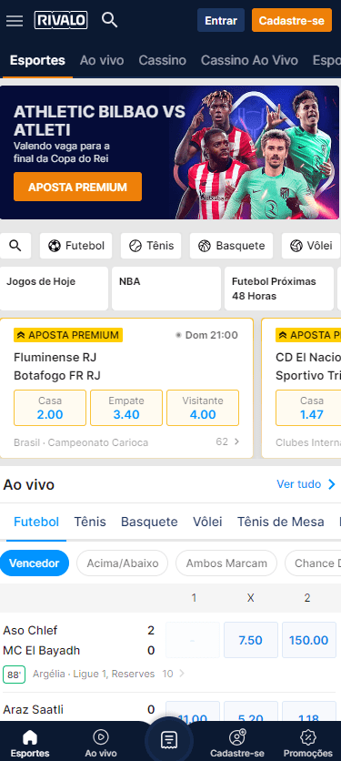 RIvalo apostas app