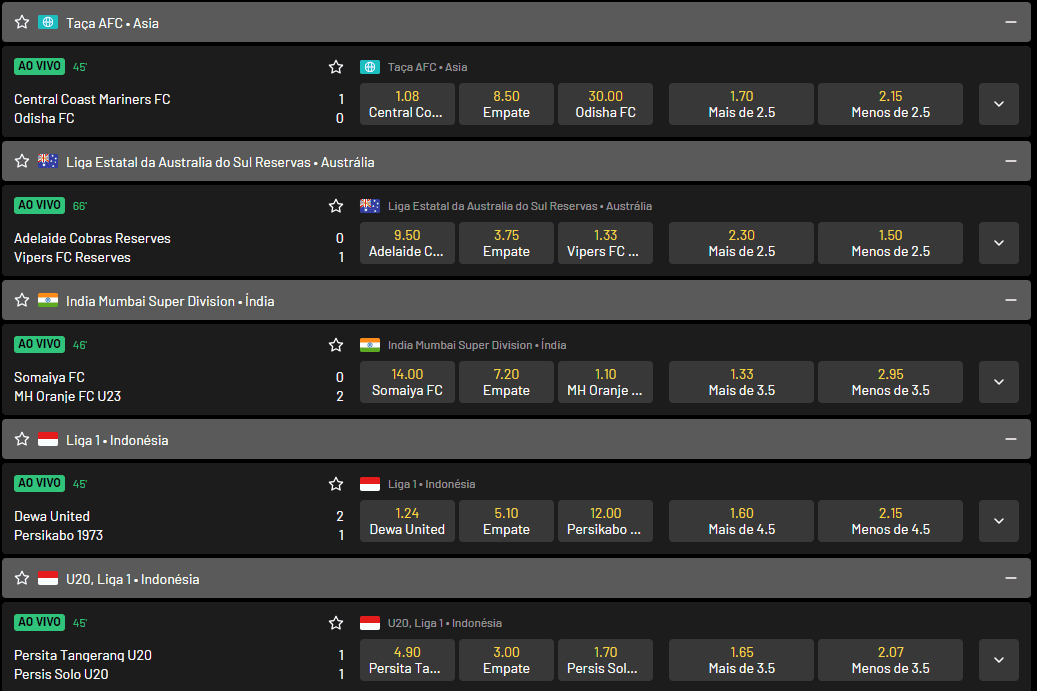 KTO apostas ao vivo e streaming