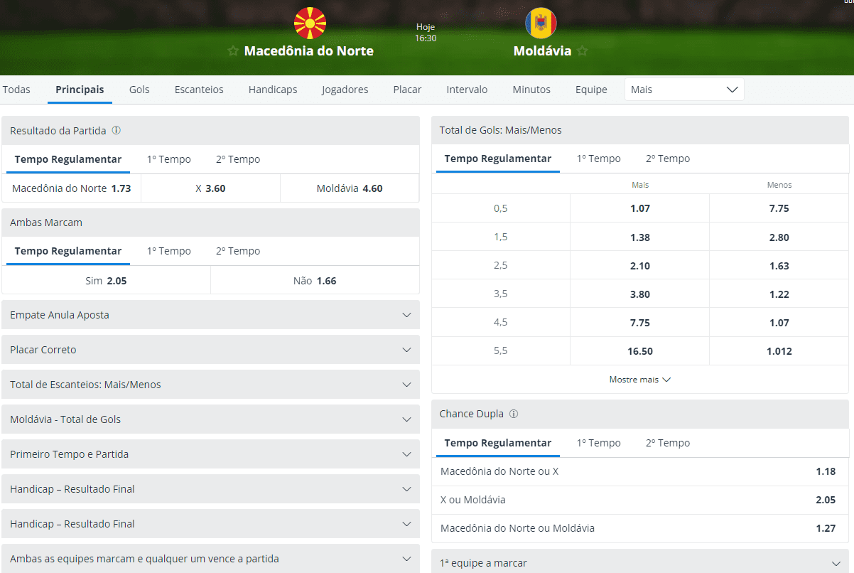 Opções de Sportingbet apostas esportivas