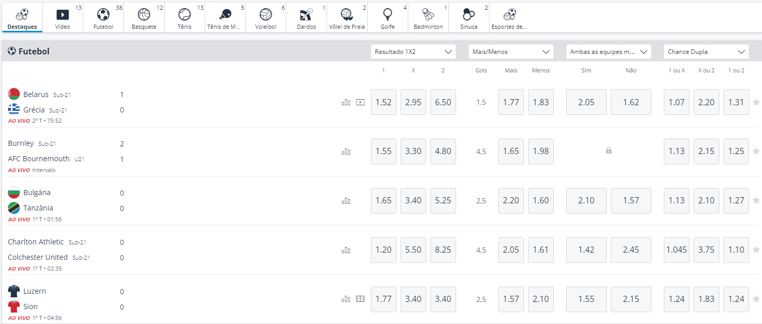Sportingbet apostas ao vivo e streaming