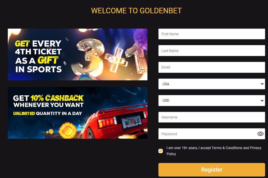 Goldenbet login