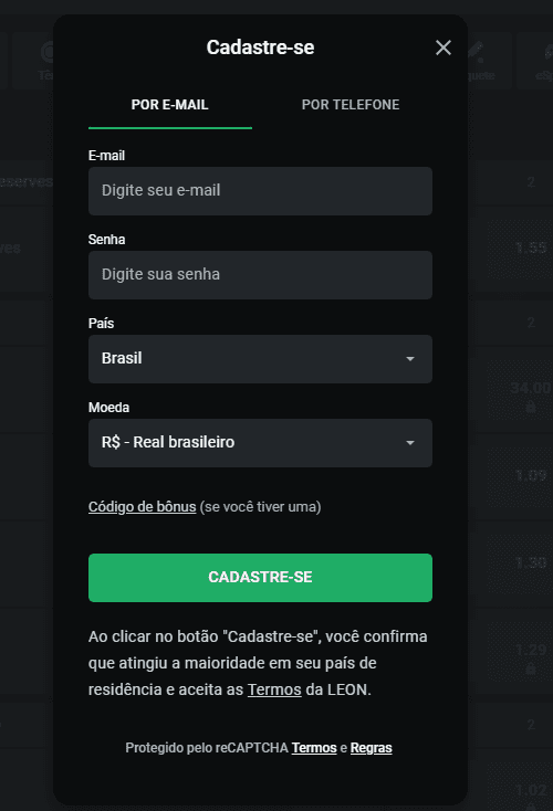 Leon apostas login