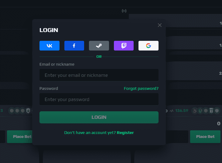 Lootbet login